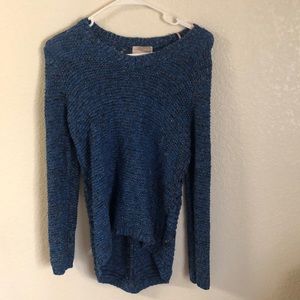 Blue knitted sweater